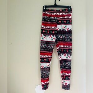 Women’s Christmas Leggings - Red, Black & White
